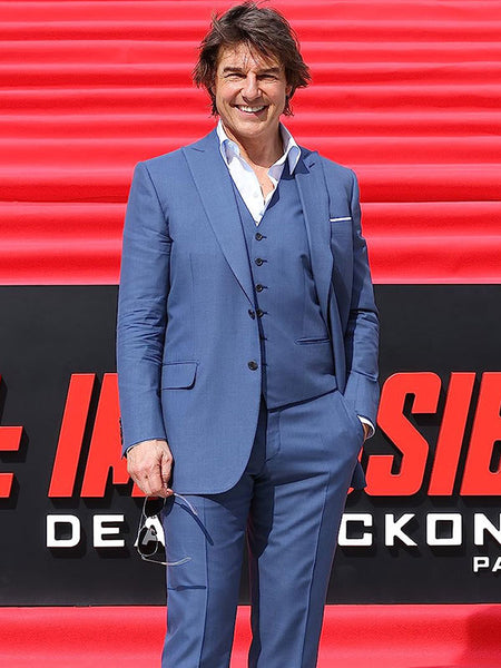 Tom Cruise Mission Impossible 7 Blue Blazer