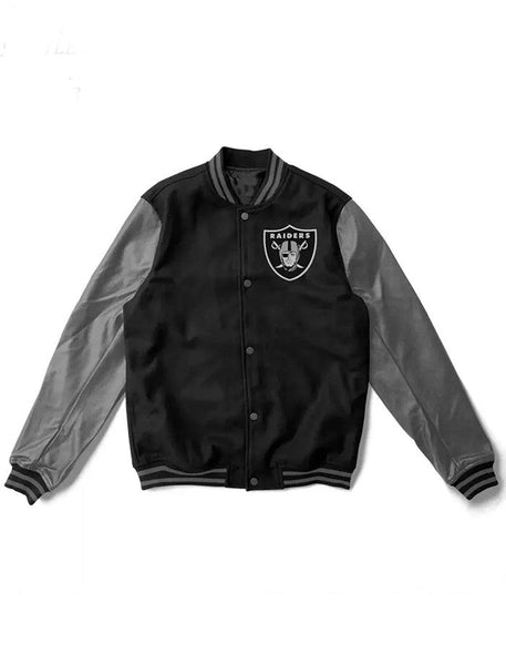 Oakland Raiders Windbreaker Jacket Black&Grey