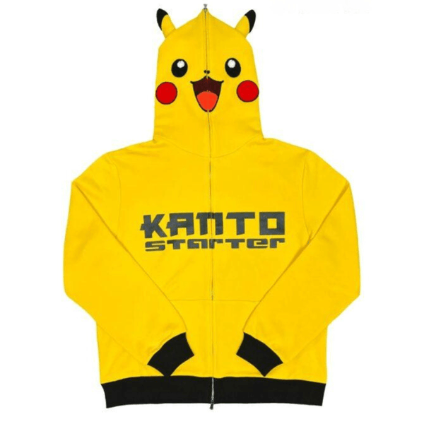 kanto starter pikachu hoodie