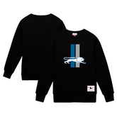 Mitchell & Ness Black Detroit Lions Basic Fleece Pullover Sweatshirt