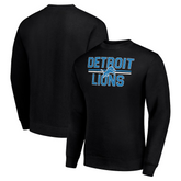 Starter Detroit Lions Team Mesh Print Graphic Pullover Sweatshirt