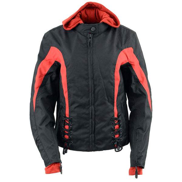 Textile Racer Jacket with Removable Hoodie