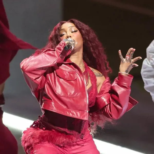 SZA Super Bowl 2025 Halftime Show Leather Jacket