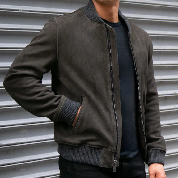 Suede Bomber Jacket - jnjjackets