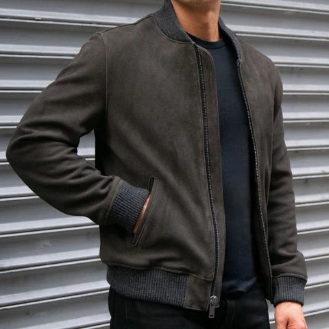Suede Bomber Jacket - jnjjackets