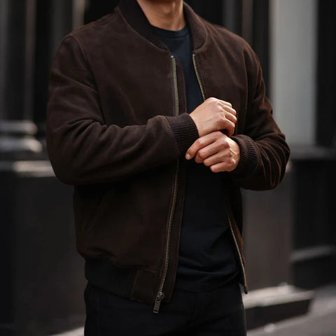 Suede Bomber Jacket - jnjjackets