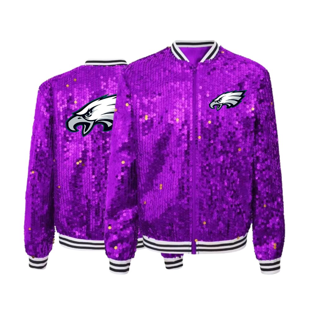 Philadelphia Eagles Sequin Purple Jacket