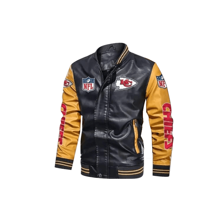 Kansas City Chiefs NFL Black & Yellow Varsity Jacket - JnJ Jackets