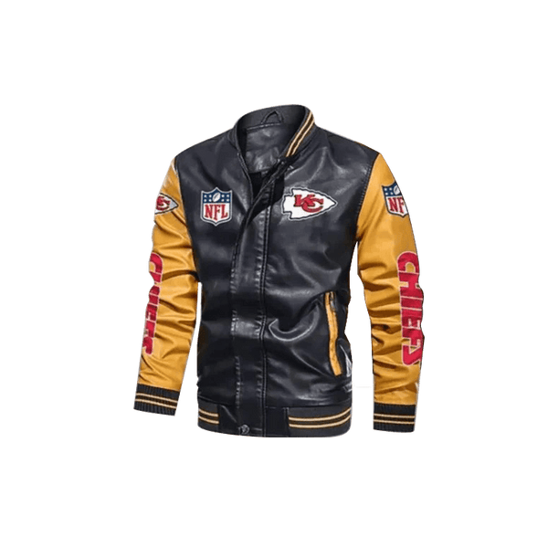 Kansas City Chiefs NFL Black & Yellow Varsity Jacket