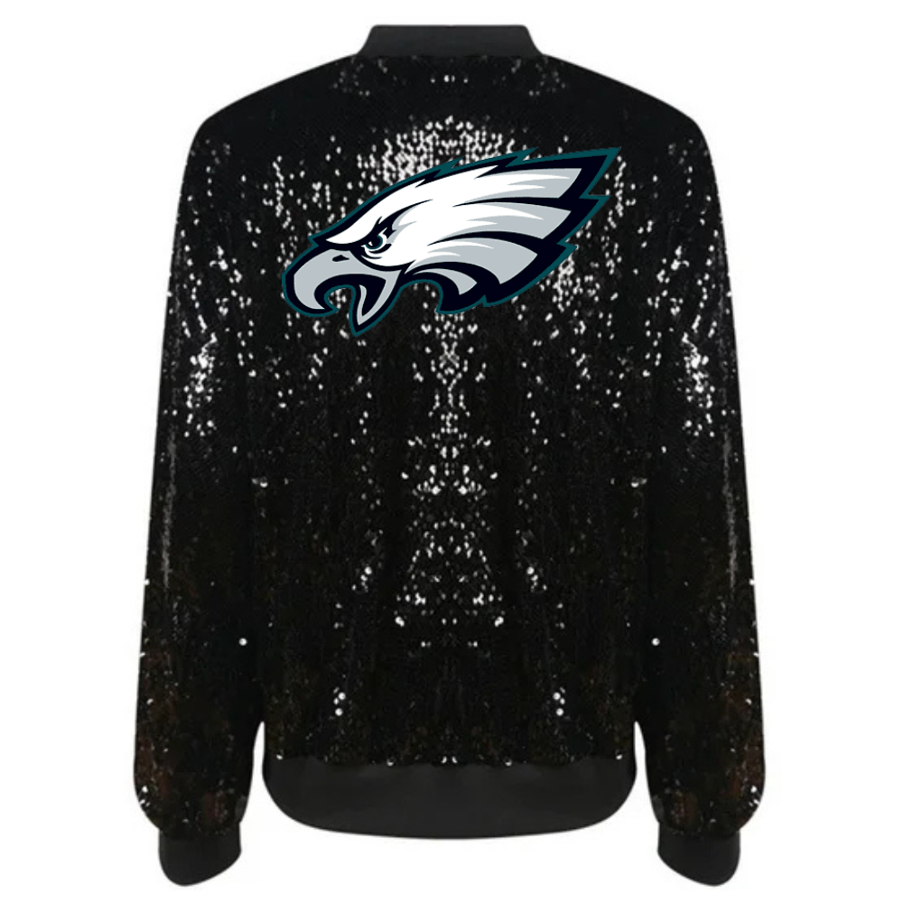 Philadelphia Eagles Sequin Black Jacket