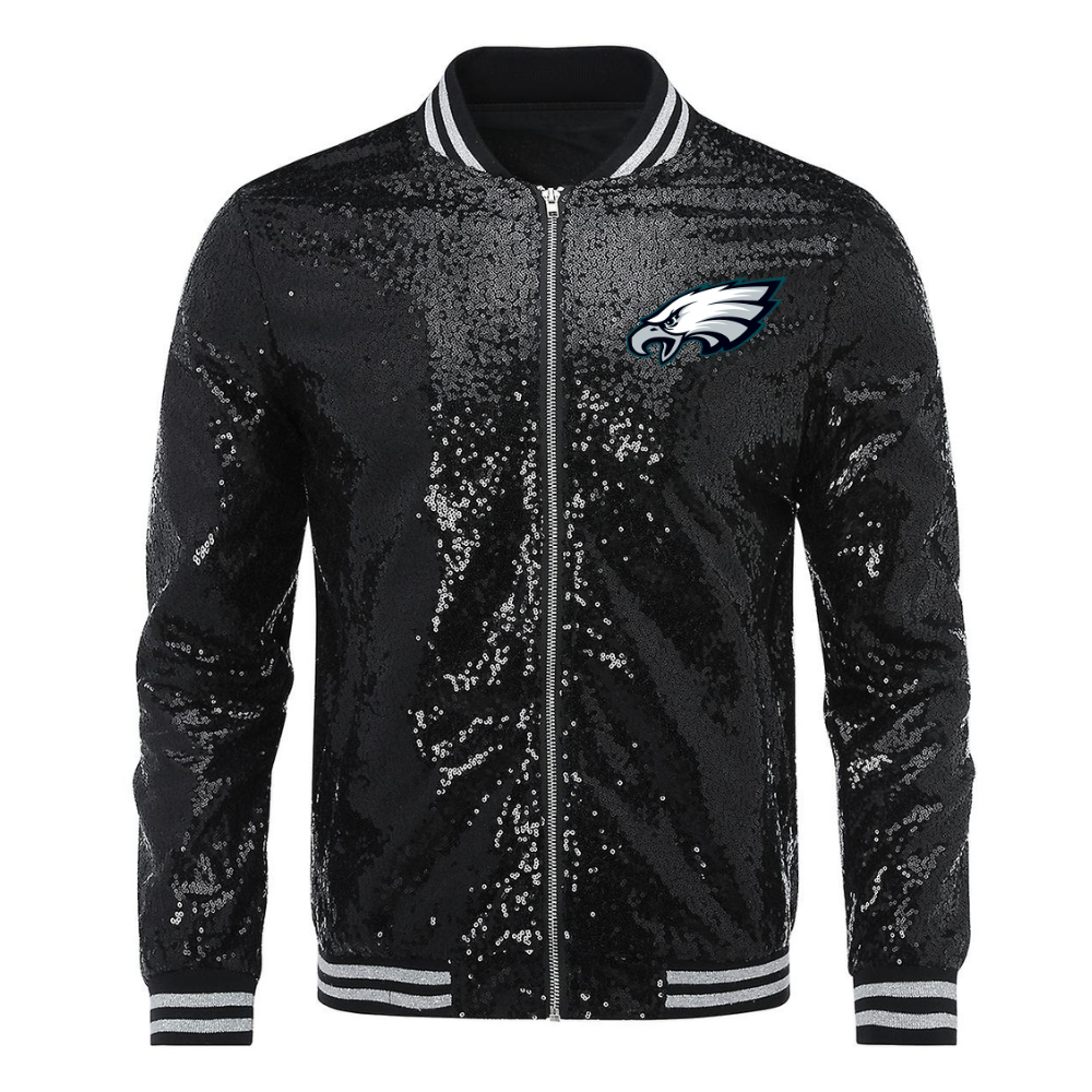 Philadelphia Eagles Sequin Black Jacket