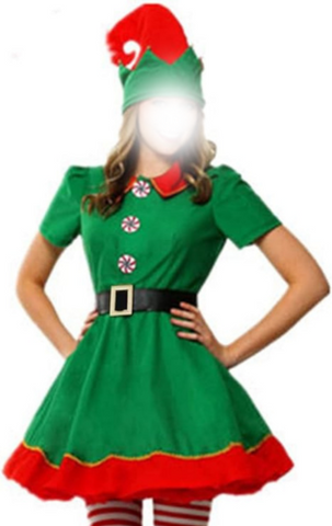 Womens Holiday Christmas Elf Costume