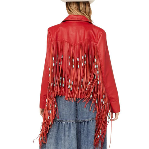 Western Fringe Leather Jacket