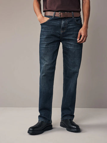 Straight Fit Belted Jeans – Classic Shape with Modern Edge