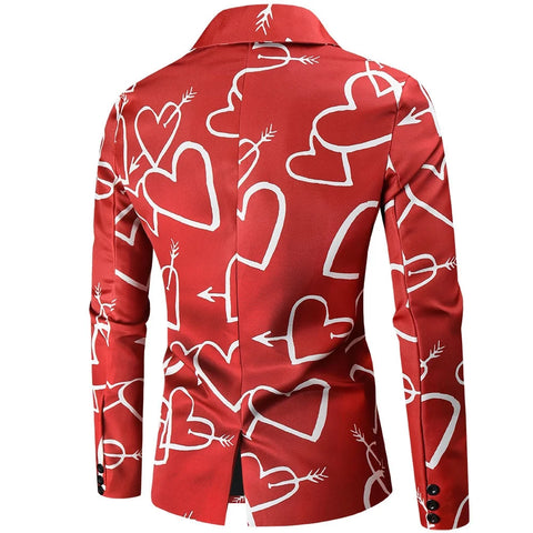 Heart Print Valentine's Day Blazer