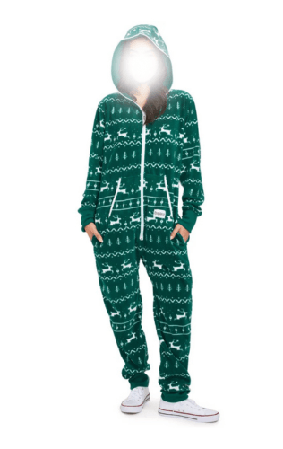 Green Fair Isle Jumpsuit - JnJ Jackets