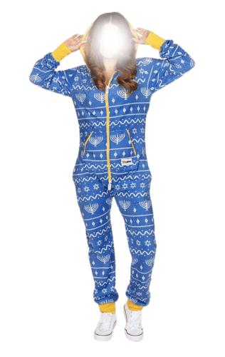 Blue Hanukkah Jumpsuit