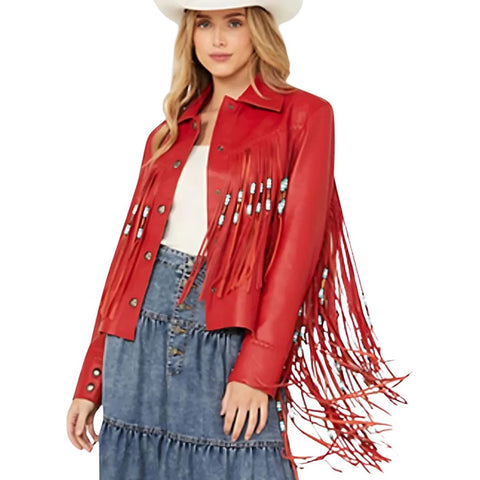 Western Fringe Leather Jacket