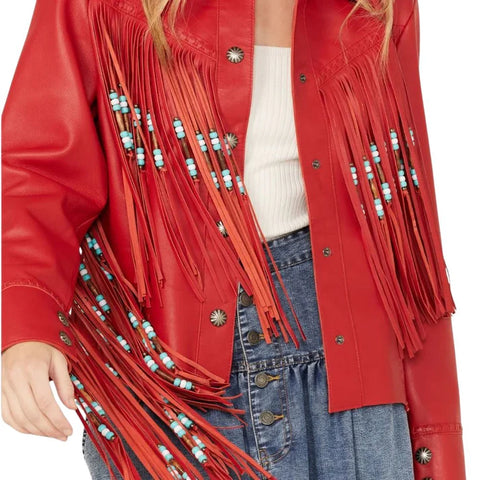 Western Fringe Leather Jacket