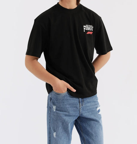 Baggy Fit Formula 1 Graphic T-Shirt | Trendy Oversized Tee - jnjjackets