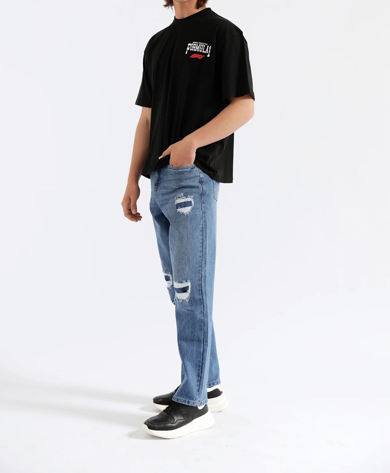 Baggy Fit Formula 1 Graphic T-Shirt | Trendy Oversized Tee - jnjjackets