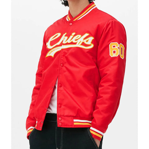 Kansas City Chiefs 60 Varsity Satin Jacket - JnJ Jackets