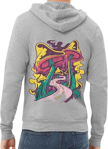 Trippy Mushrooms Full Zip Hoodie - jnjjackets