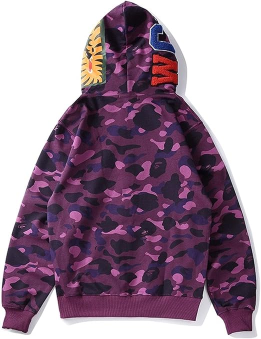 Shark Purple Bape Hoodie - JnJ Jackets