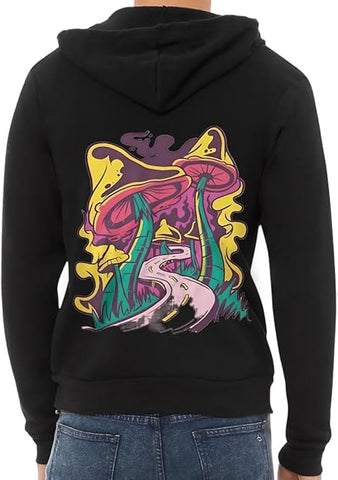 Trippy Mushrooms Full Zip Hoodie - jnjjackets