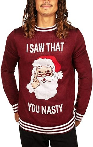 I Saw That You Nasty Red Ugly Christmas Sweaters