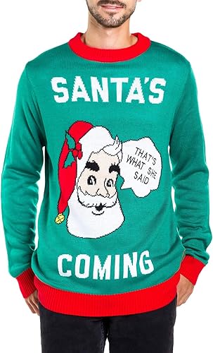 Santa's Coming to Town Ugly Christmas Sweater