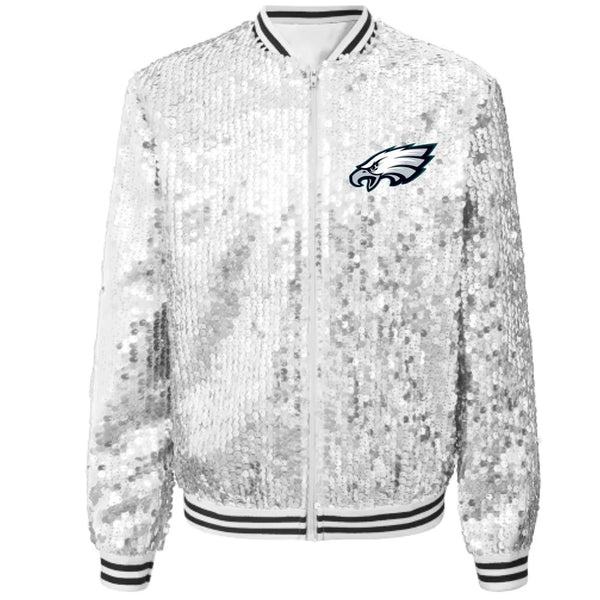 Philadelphia Eagles Sequin White Jacket