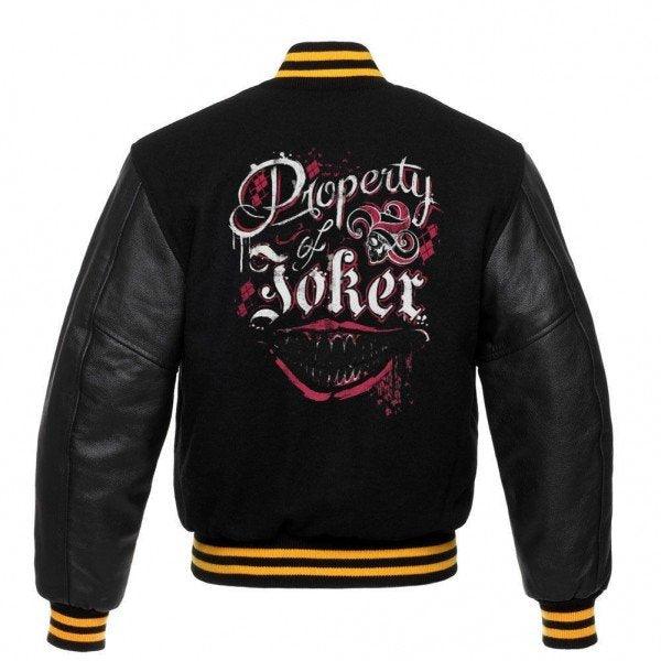 Property Of Joker Black Bomber Jacket - JnJ Jackets