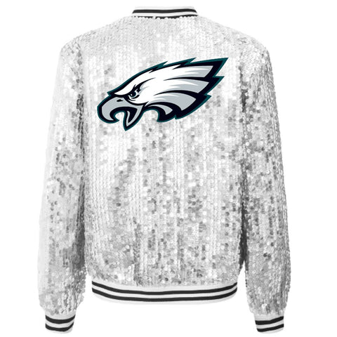 Philadelphia Eagles Sequin White Jacket