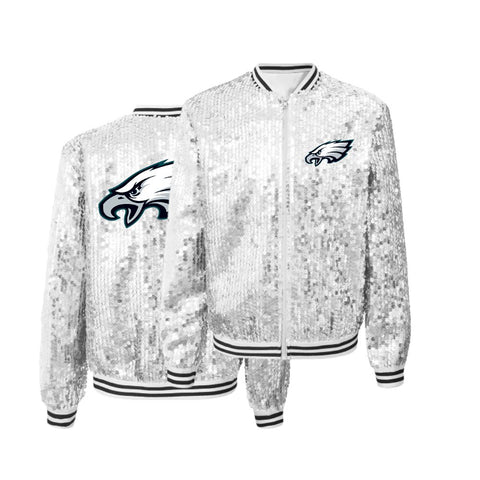 Philadelphia Eagles Sequin White Jacket