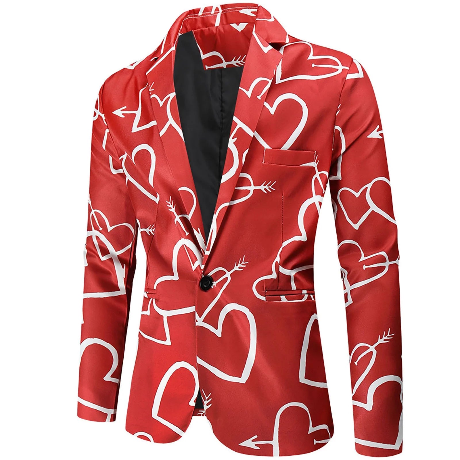 Heart Print Valentine's Day Blazer