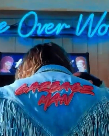 Jason Momoa Minecraft Movie 2025 Blue Fringe Jacket