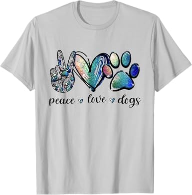 Peace Love Dog T-Shirt - jnjjackets