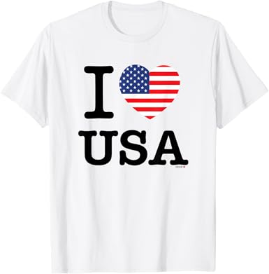 I Love USA T-Shirt - jnjjackets