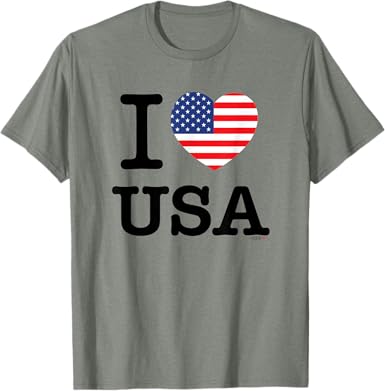 I Love USA T-Shirt - jnjjackets