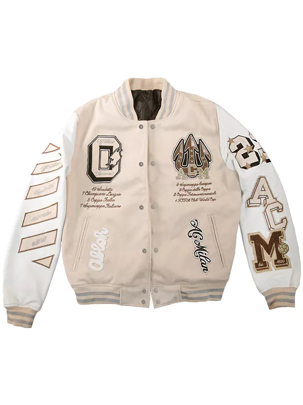 AC Milan Off White Jacket - JnJ Jackets