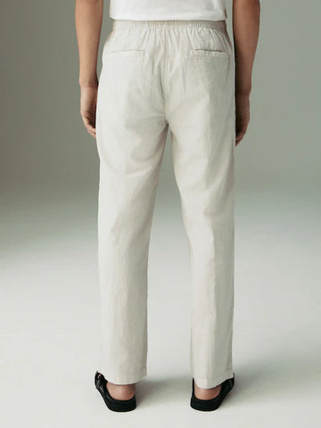 Relaxed Fit Linen-Cotton Trousers – Easy Comfort, Effortless Style