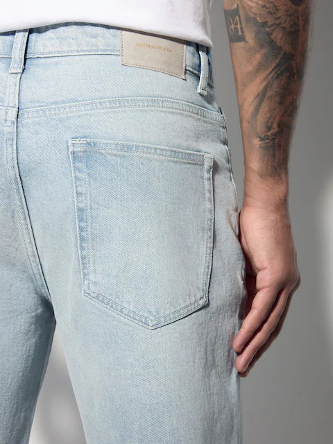 Straight Fit Vintage Wash Denim Pant – Classic Cut, Washed to Perfection - jnjjackets