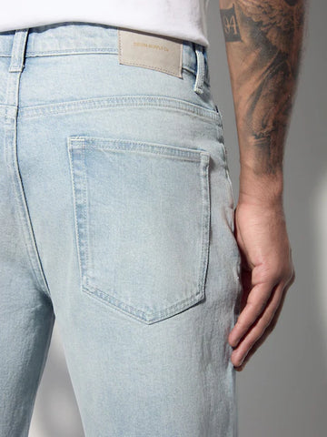 Straight Fit Vintage Wash Denim Pant – Classic Cut, Washed to Perfection - jnjjackets