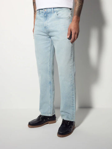 Straight Fit Vintage Wash Denim Pant – Classic Cut, Washed to Perfection - jnjjackets
