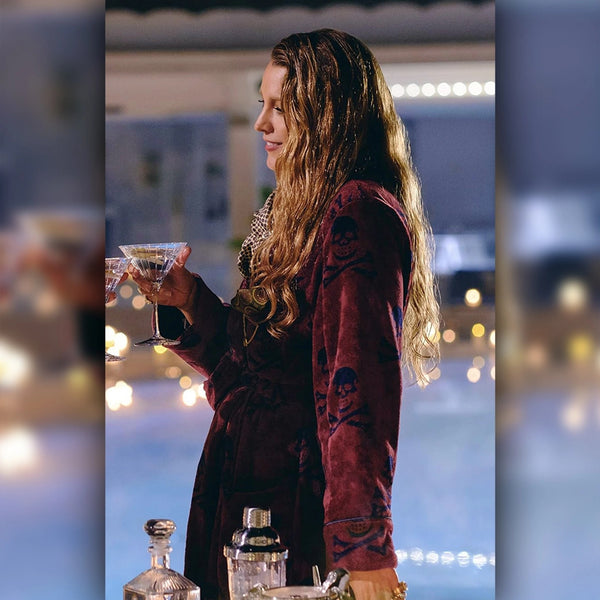 Blake Lively Another Simple Favor Maroon Coat
