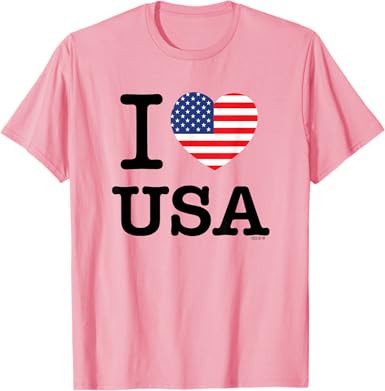 I Love USA T-Shirt - jnjjackets