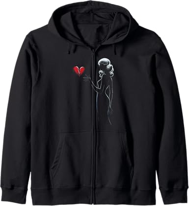 Broken Heart Sad Lonely Girl Hoodie