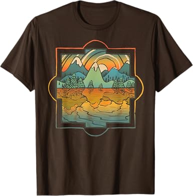 Colorful Lake Reflection T-Shirt - jnjjackets