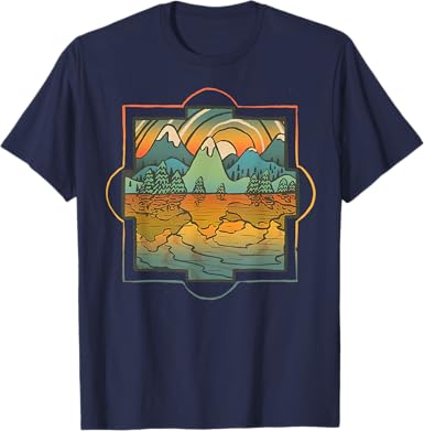 Colorful Lake Reflection T-Shirt - jnjjackets